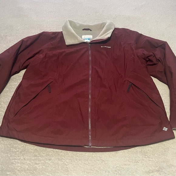COLUMBIA lined jacket size 2X burgundy very good condition - Picture 2 of 7
